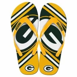 Forever Collectibles Green Bay Packers NFL Unisex Big Logo Flip Flops
