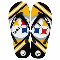 Forever Collectibles Pittsburgh Steelers NFL Unisex Big Logo Flip Flops