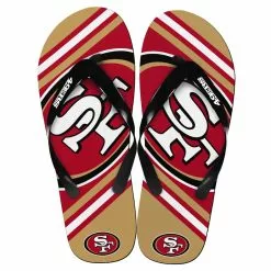 Forever Collectibles San Francisco 49Ers NFL Unisex Big Logo Flip Flops