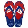 Forever Collectibles New York Giants NFL Womens Paint Splatter Flip Flops -Footwear Shop FVC FFWMNFHRT13NG CA