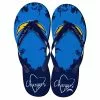 Forever Collectibles San Diego Chargers NFL Womens Paint Splatter Flip Flops -Footwear Shop FVC FFWMNFHRT13SCG CA
