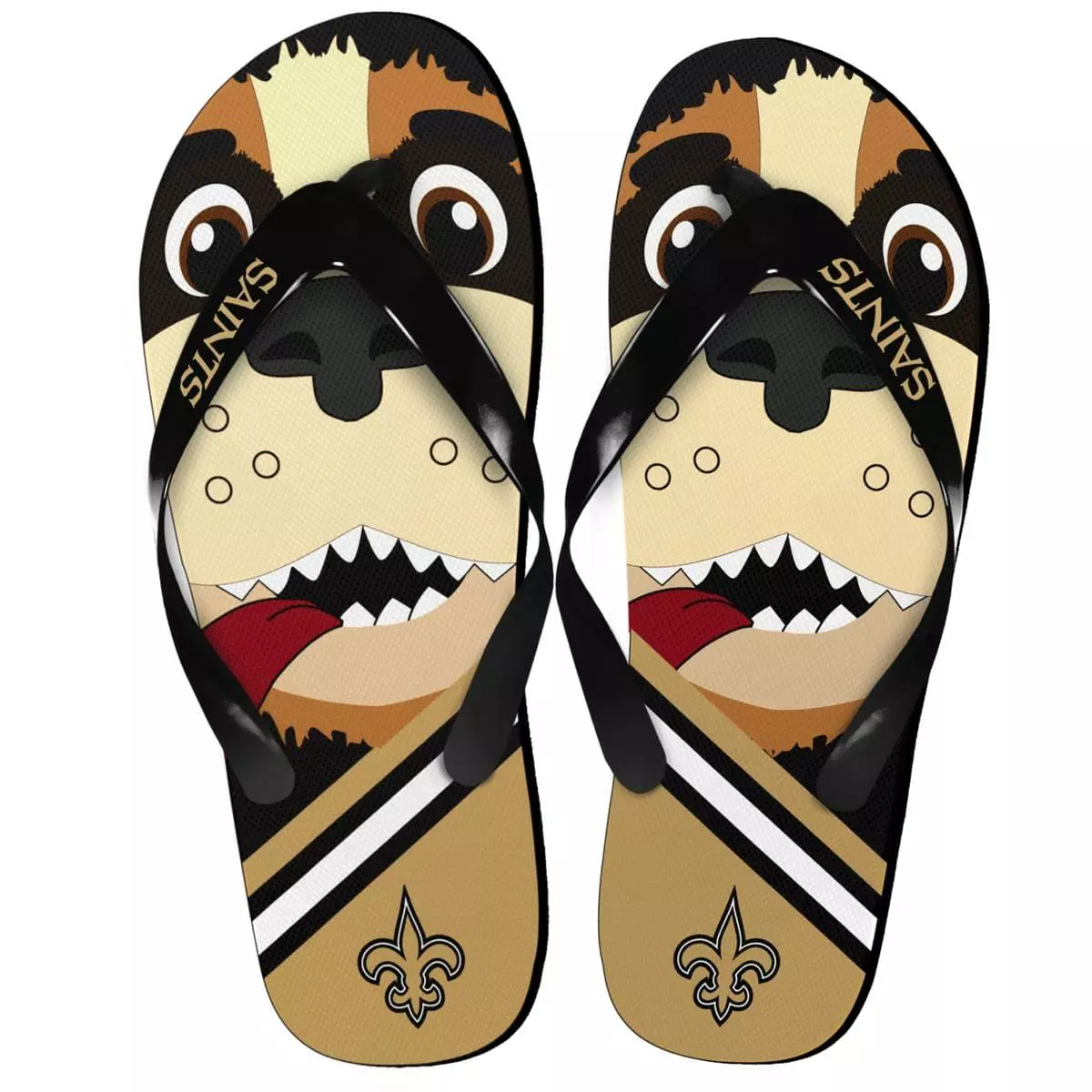 Forever Collectibles New Orleans Saints NFL 8-16 Youth Mascot Flip Flops 3 Forever Collectibles New Orleans Saints NFL 8-16 Youth Mascot Flip Flops