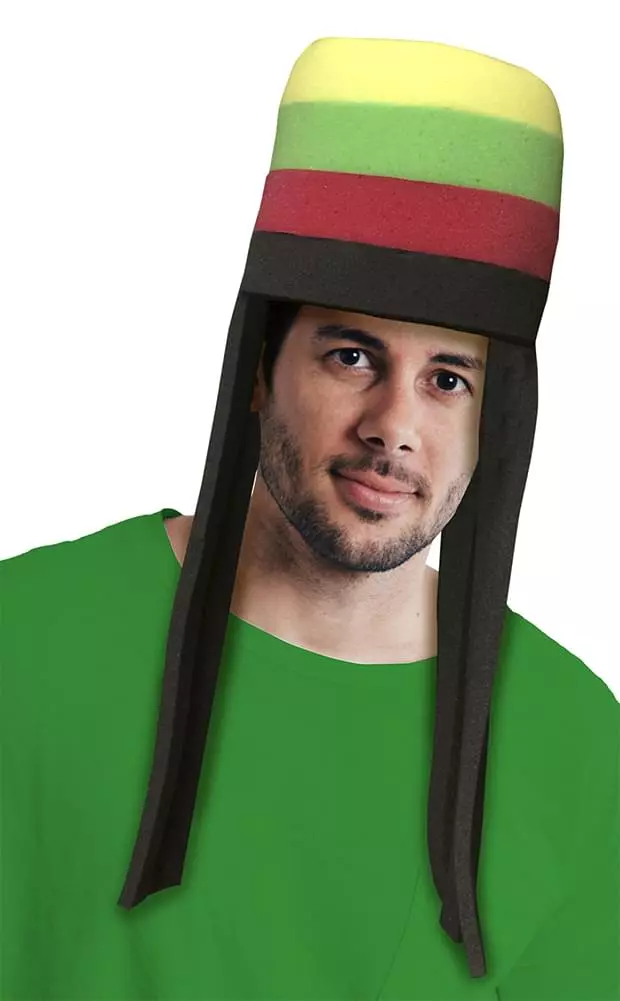 Funky Fresh Rasta Adult Foam Costume Hat - One Size 3 Funky Fresh Rasta Adult Foam Costume Hat - One Size