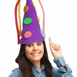 Funky Fresh Polka Dot Cone Adult Foam Costume Hat - One Size