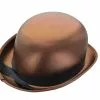 HMS Satin Costume Derby Hat Brown
