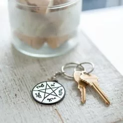 Just Funky Supernatural Devil's Trap Soft Enamel/Metal Key Chain -Footwear Shop JFL SN KC 22572 CF