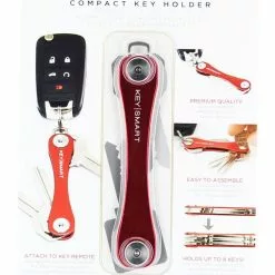 KeySmart Extended Key Holder: Red -Footwear Shop KYS KS019RED CB