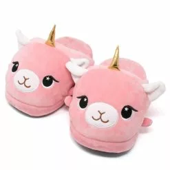 MMG Brands Moosh-Moosh Adult Plush Slipperz - Lucy The Pink Llamacorn