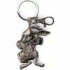 Monogram International Inc. Alice Through The Looking Glass Pewter Key Ring: Rabbit -Footwear Shop MNG 25326 CA