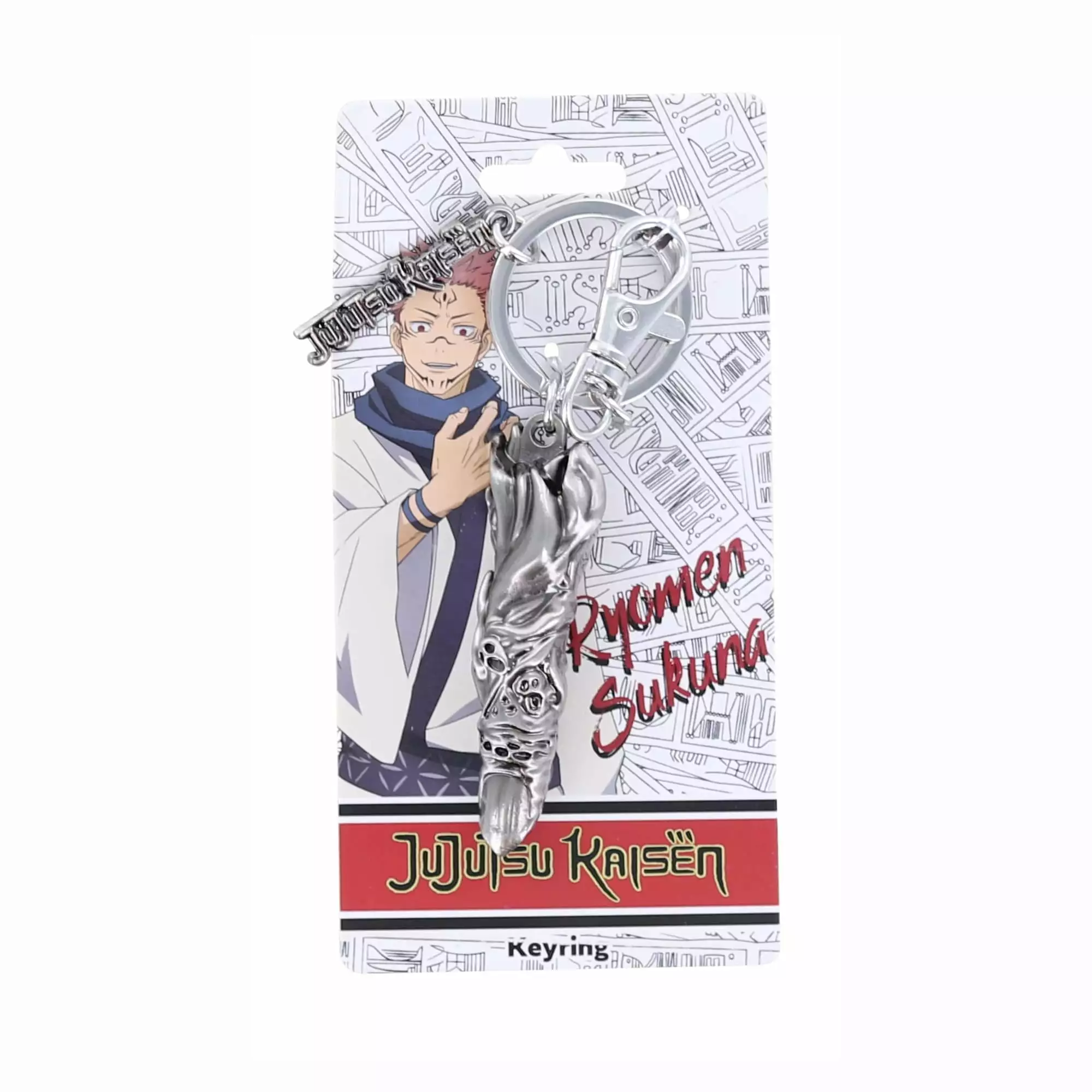 Monogram International Inc. Jujutsu Kaisen Sukuna Finger Pewter Keyring 3 Monogram International Inc. Jujutsu Kaisen Sukuna Finger Pewter Keyring
