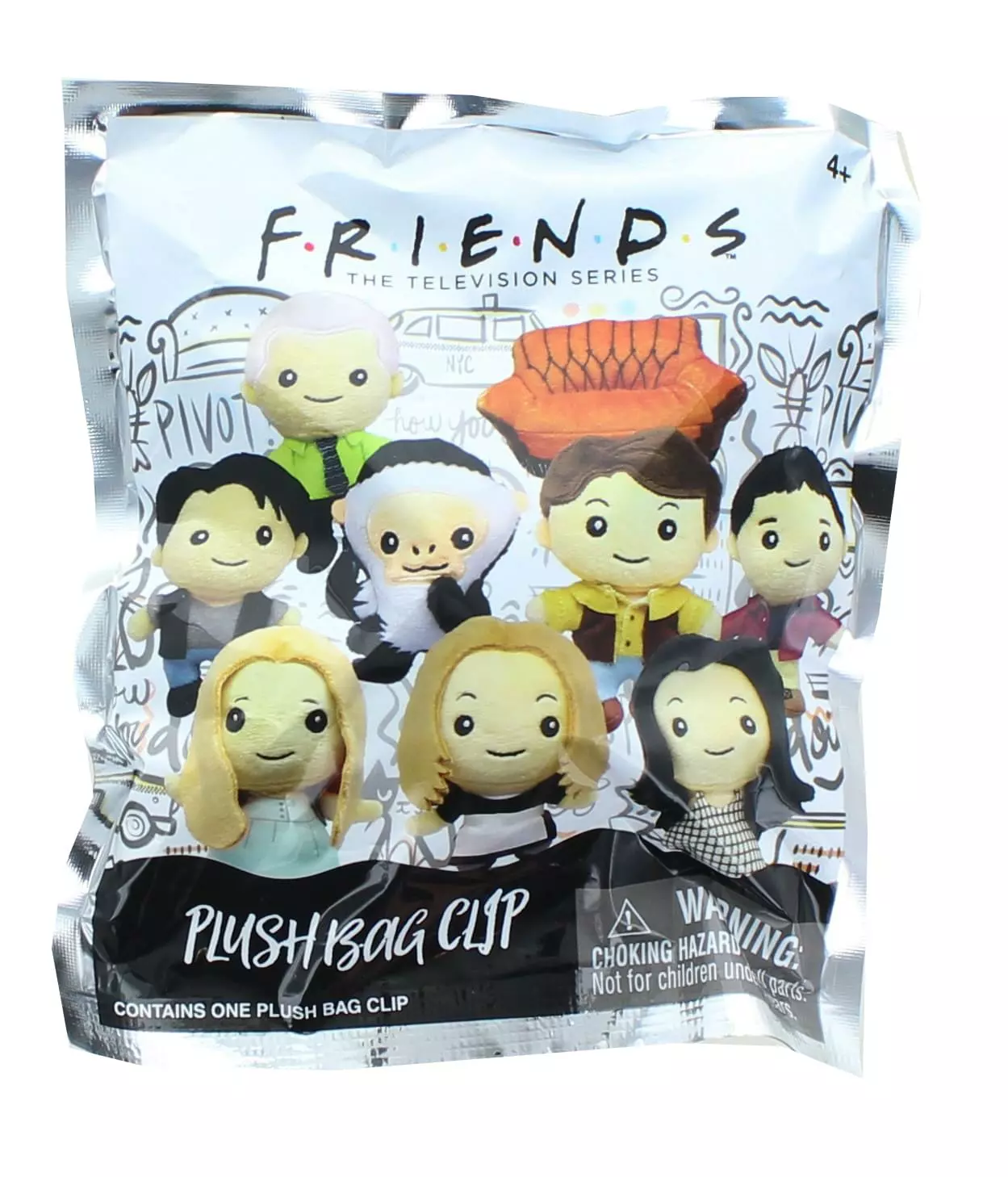 Monogram International Inc. Friends Collectible Plush Bag Clip 5 Monogram International Inc. Friends Collectible Plush Bag Clip - Image 3