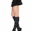 MUSIC LEGS Knee Hi With Floral Design Nylon Costume Stocking -Footwear Shop MSL 5705 CA d0a1d025 b3aa 4223 9317 5ac30d8f0377