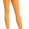 MUSIC LEGS Opaque Nylon Tights With Cross Bone Seam Costume Hosiery