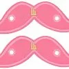 Shwings Shoe Accessories: Awareness Baby Pink Mustache