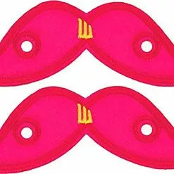 Shwings Shoe Accessories: Neon Pink Handlebar Mustache