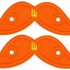 Shwings Shoe Accessories: Neon Orange Handlebar Mustache -Footwear Shop SHW 11713 CA