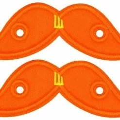 Shwings Shoe Accessories: Neon Orange Handlebar Mustache
