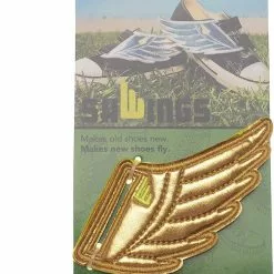 Shwings Shoe Accessories: Gold Foil Wings Slotted -Footwear Shop SHW 20101 CC