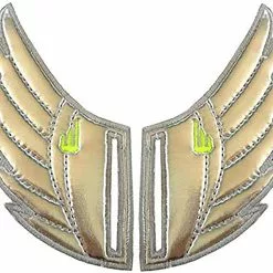 Shwings Shoe Accessories: Silver Foil Wings Slotted