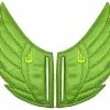 Shwings Shoe Accessories: Apple Green Wings Slotted -Footwear Shop SHW 20106 CA
