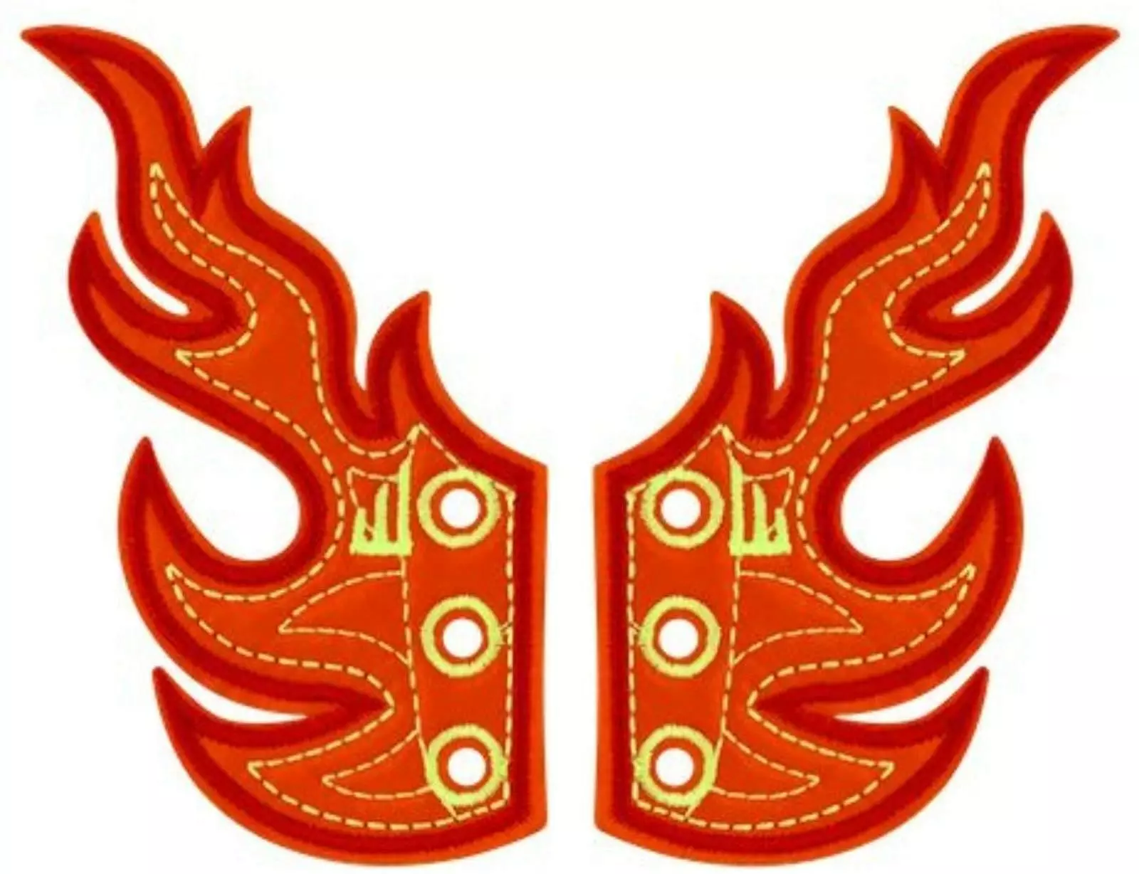 Shwings Shoe Accessories: Neon Orange Flame 3 Shwings Shoe Accessories: Neon Orange Flame
