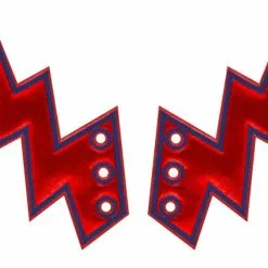 Shwings Shoe Accessories: Red Foil Lighting Bolt