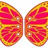 Shwings Shoe Accessories: Neon Pink Butterfly -Footwear Shop SHW 50102 CA
