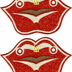 Shwings Shoe Accessories: Red Sparkle Lips