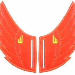 Shwings Shoe Accessories: Neon Orange Wings Slotted