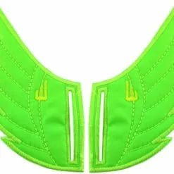Shwings Shoe Accessories: Neon Lime Wings Slotted