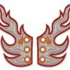 Shwings Shoe Accessories: Silver Foil Flame -Footwear Shop SHW 30104 CA 0c4c9bd4 9c91 48b5 8b94 fc6763e367b0