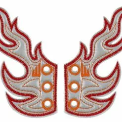 Shwings Shoe Accessories: Silver Foil Flame