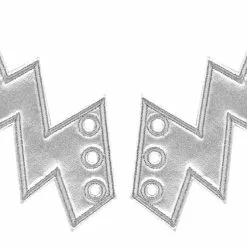 Shwings Shoe Accessories: Silver Foil Lighting Bolt