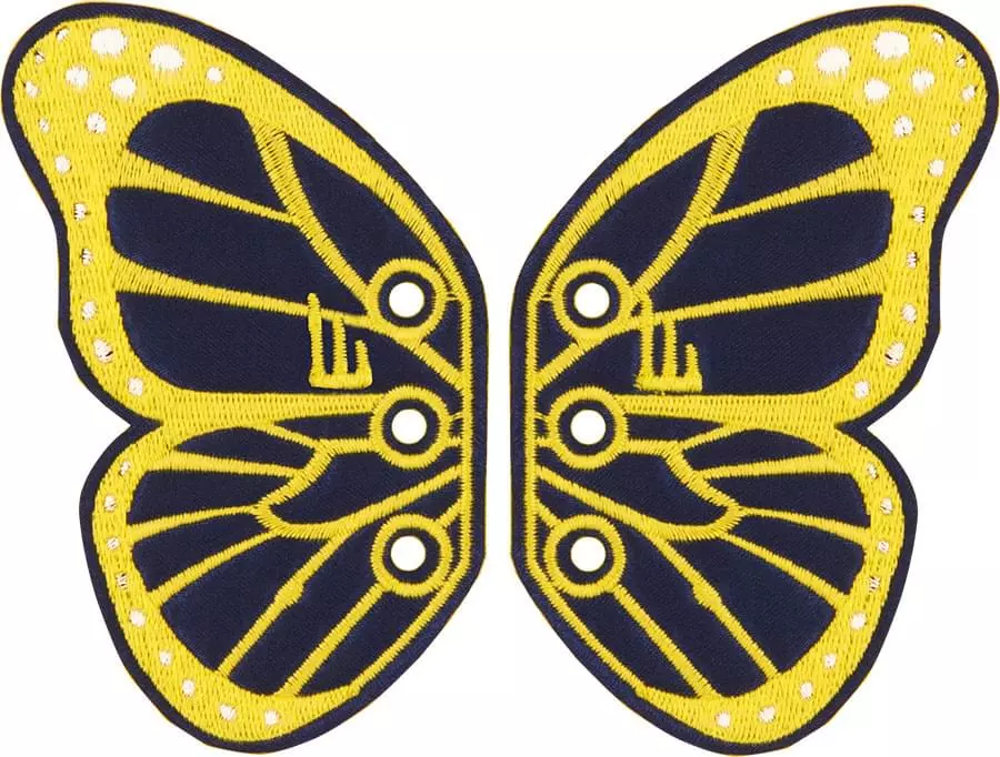 Shwings Shoe Accessories: Blue Lime Butterfly 3 Shwings Shoe Accessories: Blue Lime Butterfly