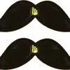 Shwings Shoe Accessories: Black Foil Mustache Clip -Footwear Shop SHW 70106 CA