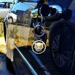 SalesOne LLC Marvel Black Panther Wakanda Forever Panther Symbol Keychain -Footwear Shop SOI BKPR2WFKC01 CC