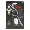 SalesOne LLC Friday The 13th Mask & Machete Sword Heavy Duty Metal Car & Backpack Keychain -Footwear Shop SOI HMF13KC01 CA