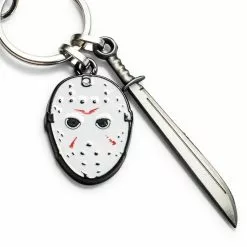 SalesOne LLC Friday The 13th Mask & Machete Sword Heavy Duty Metal Car & Backpack Keychain -Footwear Shop SOI HMF13KC01 CC