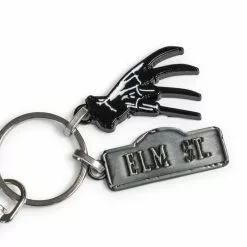 SalesOne LLC A Nightmare On Elm Street Sign And Freddy Glove Heavy Duty Metal Car Keychain -Footwear Shop SOI HMNESKC01 CC