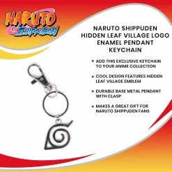 SalesOne LLC Naruto Shippuden Hidden Leaf Village Logo Enamel Pendant Keychain -Footwear Shop SOI NRLEAFVILKC01 CGR