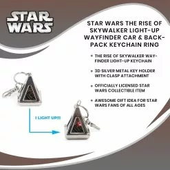 SalesOne LLC Star Wars The Rise Of Skywalker Light-Up Wayfinder Car & Backpack Keychain Ring -Footwear Shop SOI SW9WAYFKC01 CGR