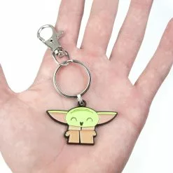SalesOne LLC Star Wars: The Mandalorian, The Child "Baby Yoda" Happy Enamel Keychain -Footwear Shop SOI SWMAN2YODAKC01 CC