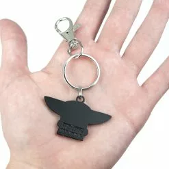SalesOne LLC Star Wars: The Mandalorian, The Child "Baby Yoda" Happy Enamel Keychain -Footwear Shop SOI SWMAN2YODAKC01 CD
