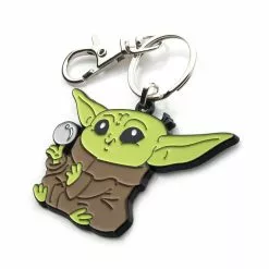 SalesOne LLC Star Wars The Mandalorian Grogu With Ball Enamel Pendant Keychain -Footwear Shop SOI SWMAN2YODAKC05 CC