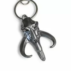 SalesOne LLC Star Wars Mandalorian Mythosaur Logo 3D Flat Back Heavy Duty Metal Car Keychain -Footwear Shop SOI SWMANMYTHKC01 CC