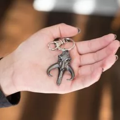 SalesOne LLC Star Wars Mandalorian Mythosaur Logo 3D Flat Back Heavy Duty Metal Car Keychain -Footwear Shop SOI SWMANMYTHKC01 CE