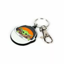 SalesOne LLC Star Wars: The Mandalorian The Child Keychain Pendant | Baby Yoda In Carriage -Footwear Shop SOI SWMANYODAKC02 CC