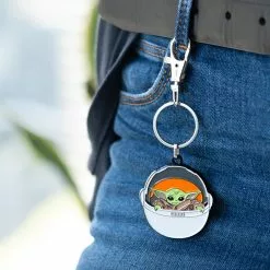 SalesOne LLC Star Wars: The Mandalorian The Child Keychain Pendant | Baby Yoda In Carriage -Footwear Shop SOI SWMANYODAKC02 CE
