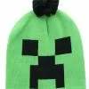 ThinkGeek, Inc. Minecraft Creeper Pom Knit Beanie | Green | One Size