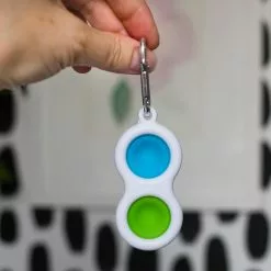 Toynk Push Pop Toy 2-Button Keychain | Blue/Green -Footwear Shop TNK 93060 CF